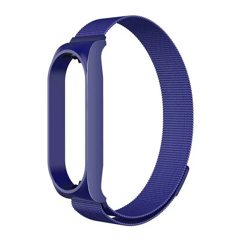 Milanese Loop Strap Compatible with Xiaomi Mi Band 7/6/5/4/3, Stainless Steel Magnetic Bracelet, Metal Wristband for Mi Band 4/3, Size: Mi, Parallel Import
