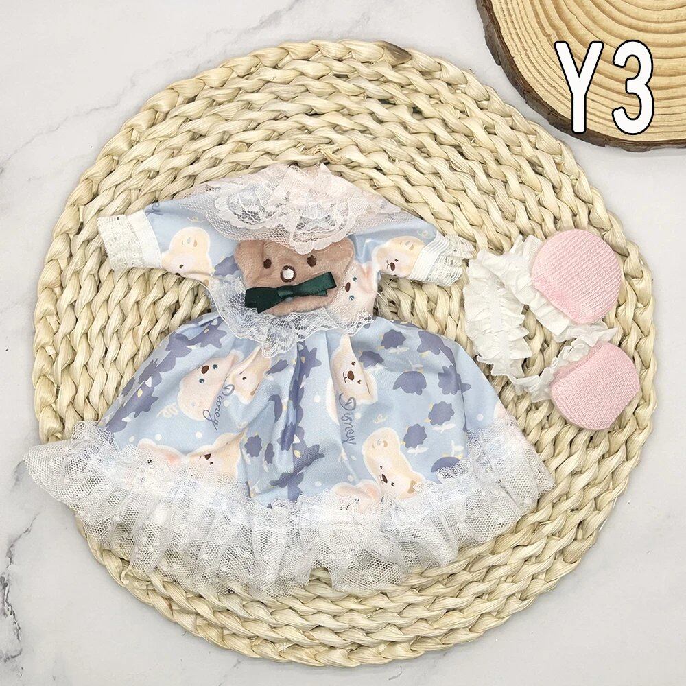 1/6 Scale BJD Doll Clothes Full Set (30cm) Anime Cute Reborn Doll Skirt, Hat, and Head Dress for Girls, Gift, Dress-Up DIY Dollhouse Toy, Parallel Import