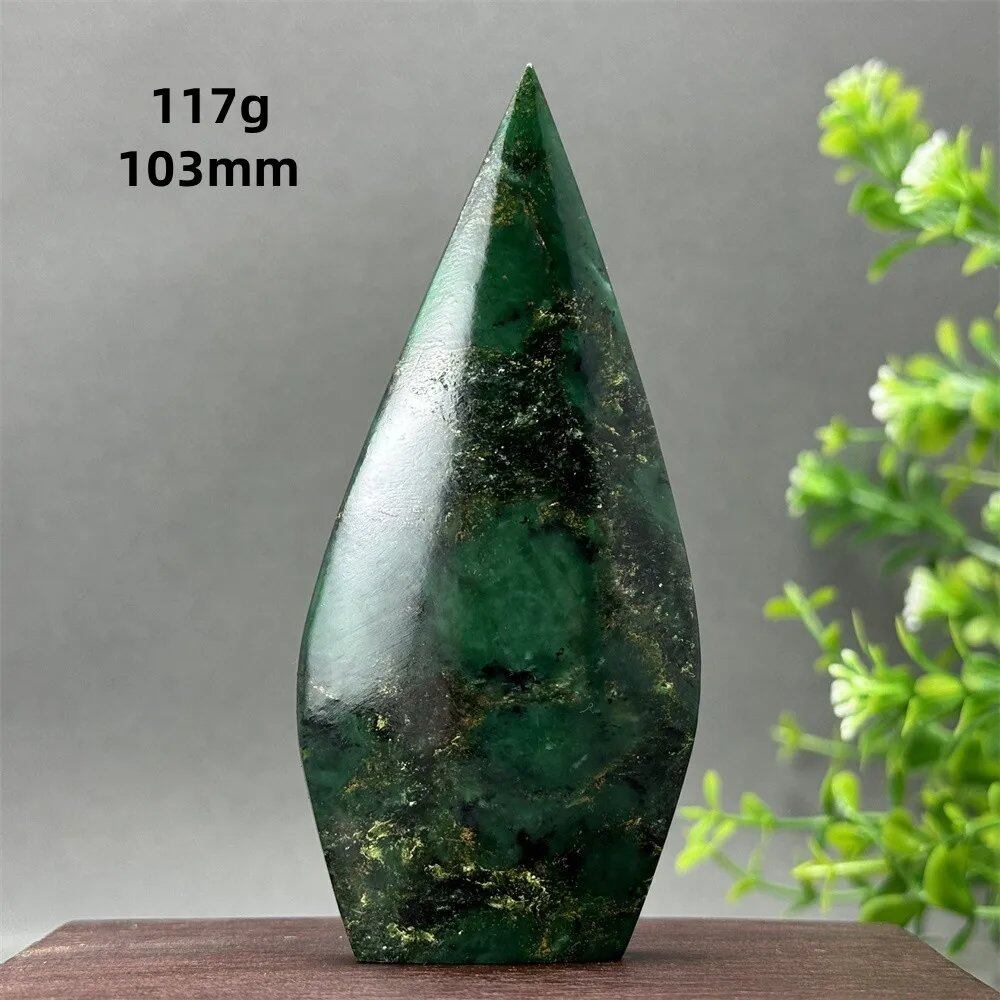 天然エメラルド フリーシェイプ トーチ研磨 工芸品 レイキヒーリング 瞑想 ウィッチクラフト サクリファイス エネルギー ホーム 風水 デコレーション カラー 並行輸入品