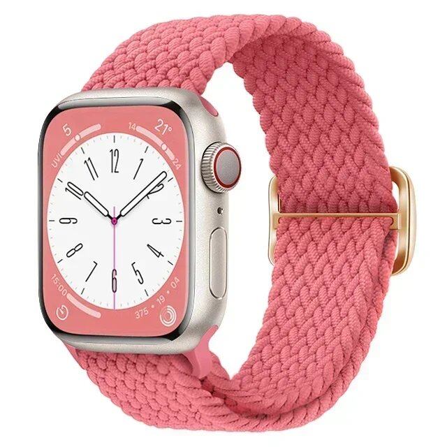 Apple Watch Ultra 2用ナイロンストラップ バンド 49mm 40mm 44mm 41mm 38mm 45mm 伸縮ブレイデッドループ リストバンド iWatch Series 9/8/7/6/SE/5/4対応 バンドカラー:mm 並行輸入品