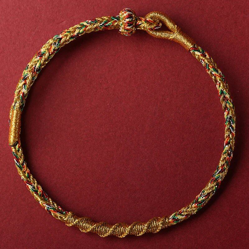 Taisei Hand Rope, Dragon Year Amulet, Red Rope, Zodiac, Manjusri Bodhisattva, Birth Buddha, Handwoven, Parallel Import