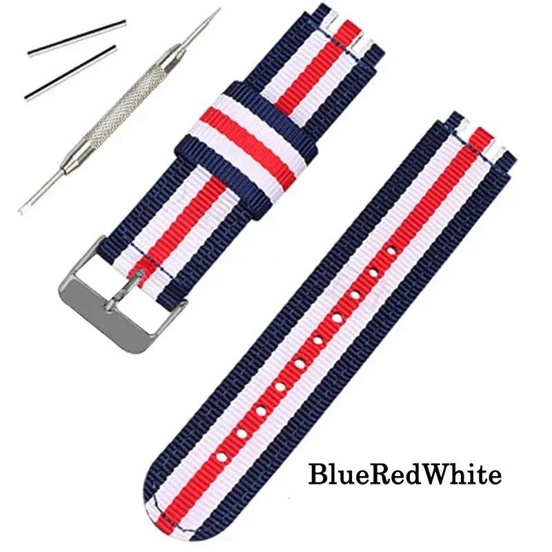 17mm, 19mm, 20mm Nylon Fabric Watch Band for Swatch, Bracelet, Wristband, Replacement Strap for Men and Women, Sports Watch Accessories, Size: mm, Parallel Import
