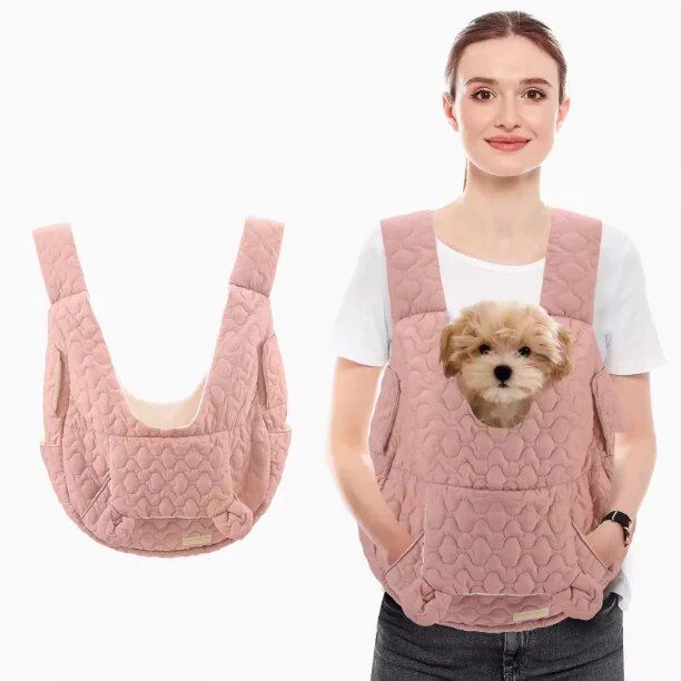 Extra-large capacity pet carrier bag, chest backpack for dogs and cats, waterproof and windproof, portable pet bag, size M; parallel import