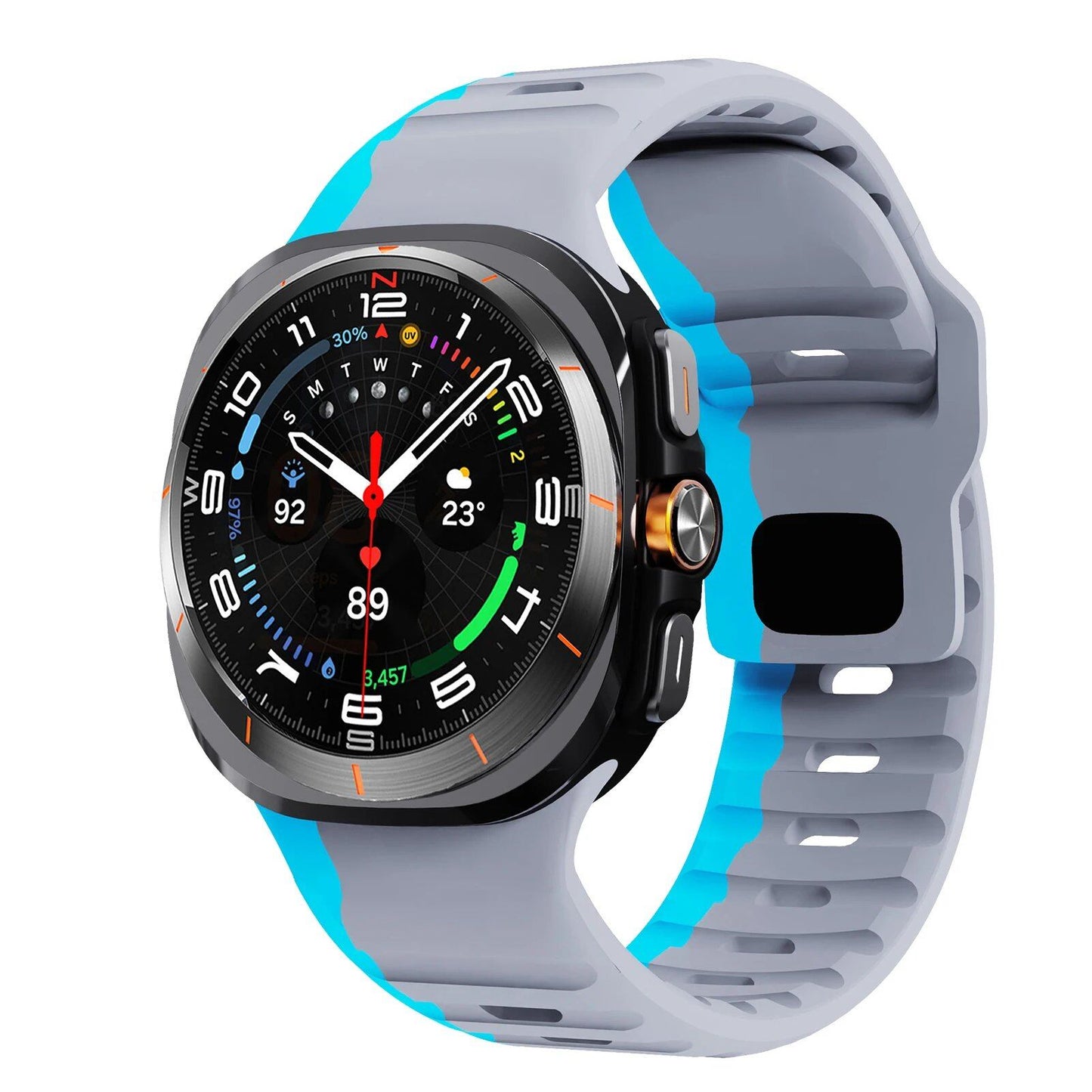 47mm Sport Silicone Strap Replacement for Samsung Galaxy Watch 7 Ultra. Band Color: ; Band Width: Compatible with Galaxy Watch 7 Ultra. Parallel Import.