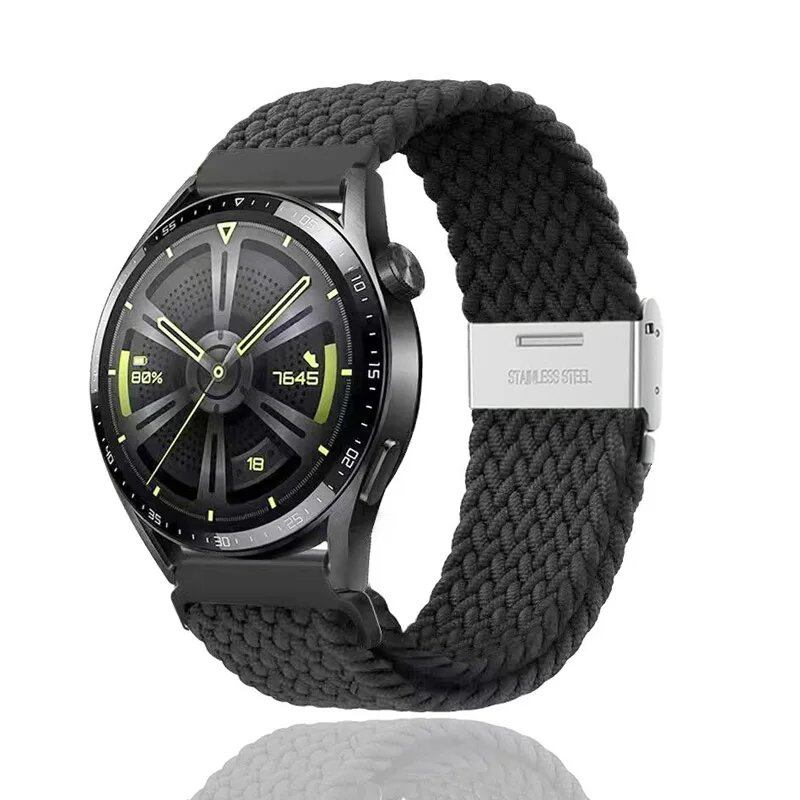 Garmin Venu/Sq/Sq 2/Venu 2 Plus/Venu 3S/Forerunner 945/Approach S62/Fenix 6対応 18/20/22mm クイックリリース ブレイデッド ストラップ サイズ: 並行輸入品