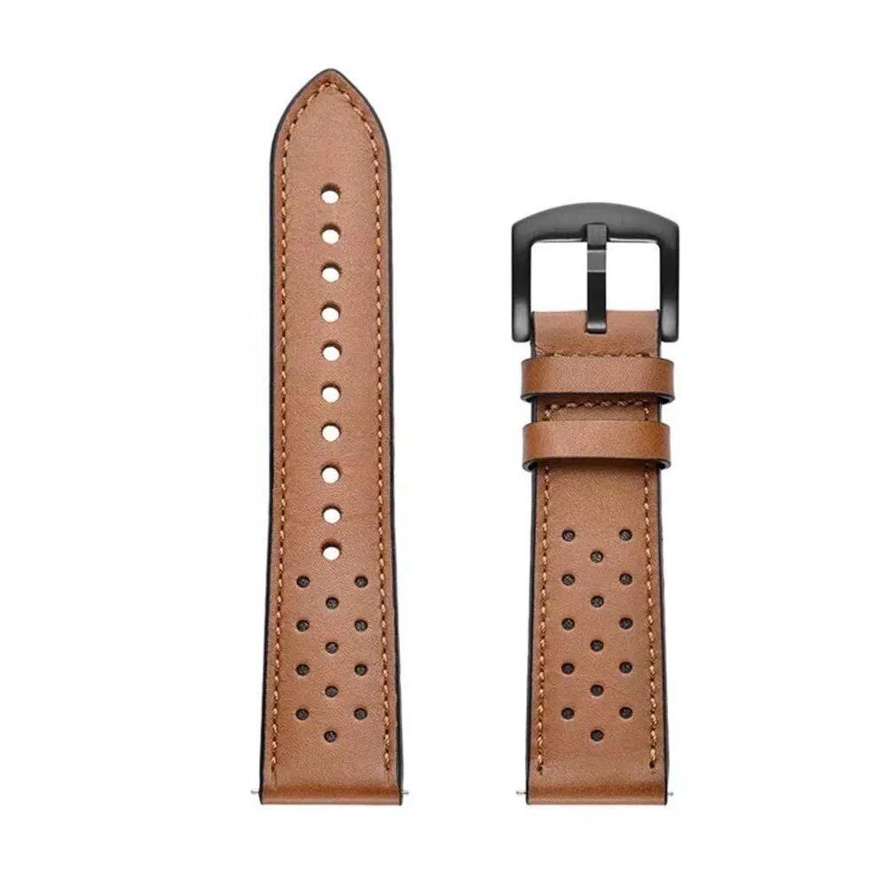 22mm Breathable Leather Strap for OnePlus Watch 3/2/2R, OPPO Watch 4Pro/X/X2, Realme Watch 2/3/S Pro, 46mm Band, Band Color: Parallel Import