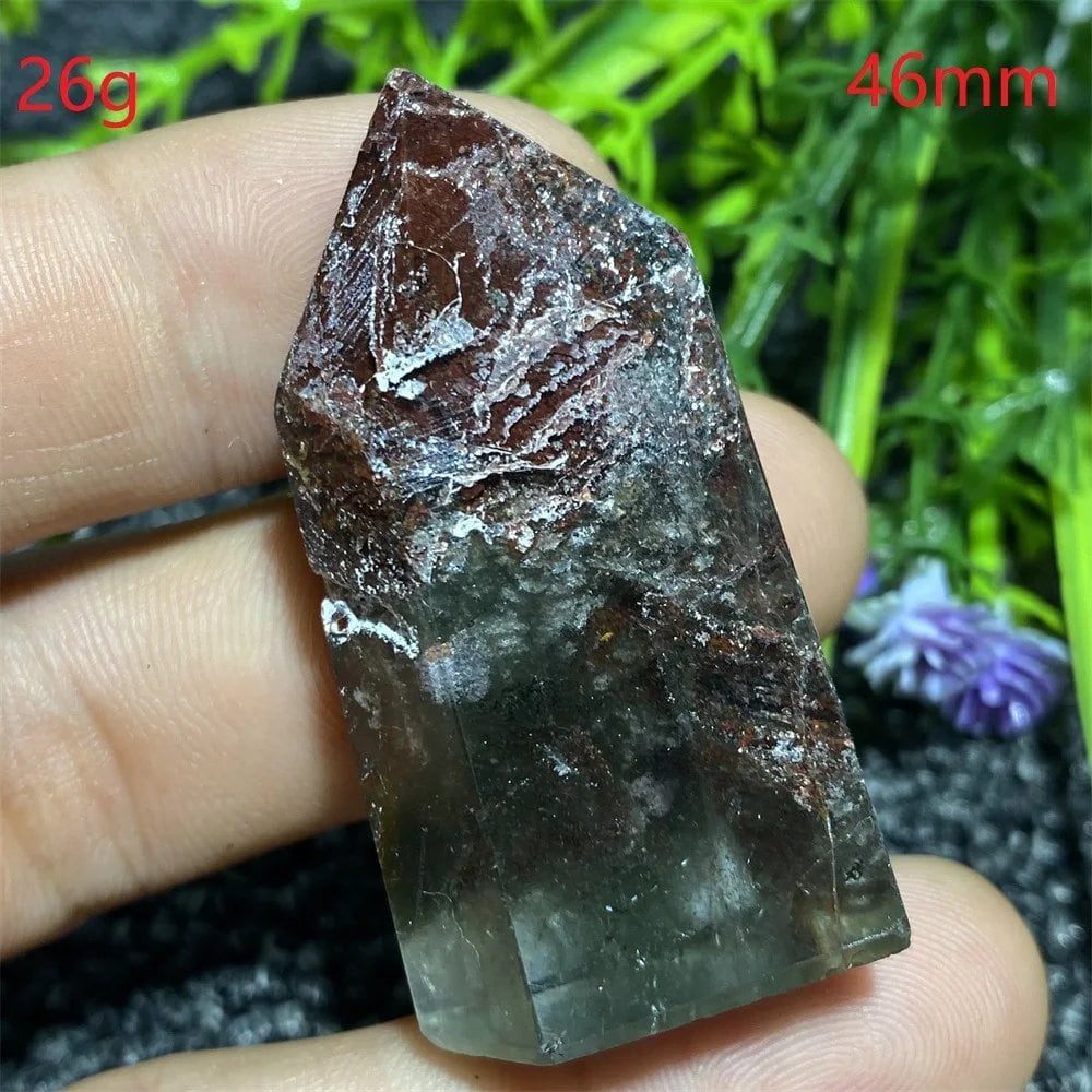 Natural Ghost Phantom Quartz Crystal Hexagonal Tower Obelisk, Spiritual Meditation, Reiki, Gift Stone, Home Decor, Parallel Import
