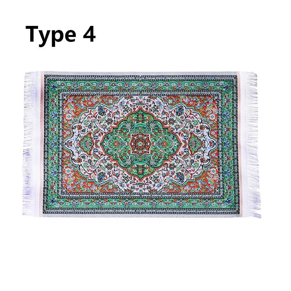 1/12 Scale Turkish Miniature Woven Rug, Dollhouse Carpet, Play House, Mini House Decoration, Floor Mat, Doll Accessories, Parallel Import