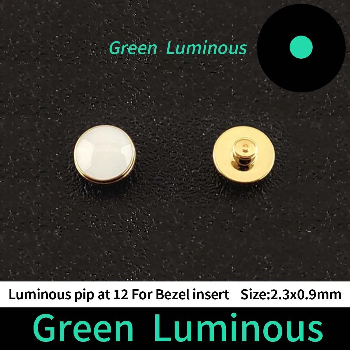 Green and Blue Luminous Spot for 12 o'clock Ceramic Bezel Insert; Ships from: Parallel Import