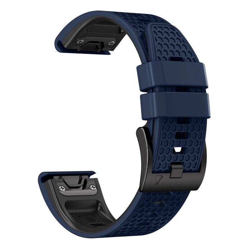 Compatible with Garmin Forerunner 965, 955, 945, 935 and Fenix 8, 7, 6, 5, 22mm and 26mm QuickFit Sport Silicone Wristbands, Band Color: mm, Parallel Import