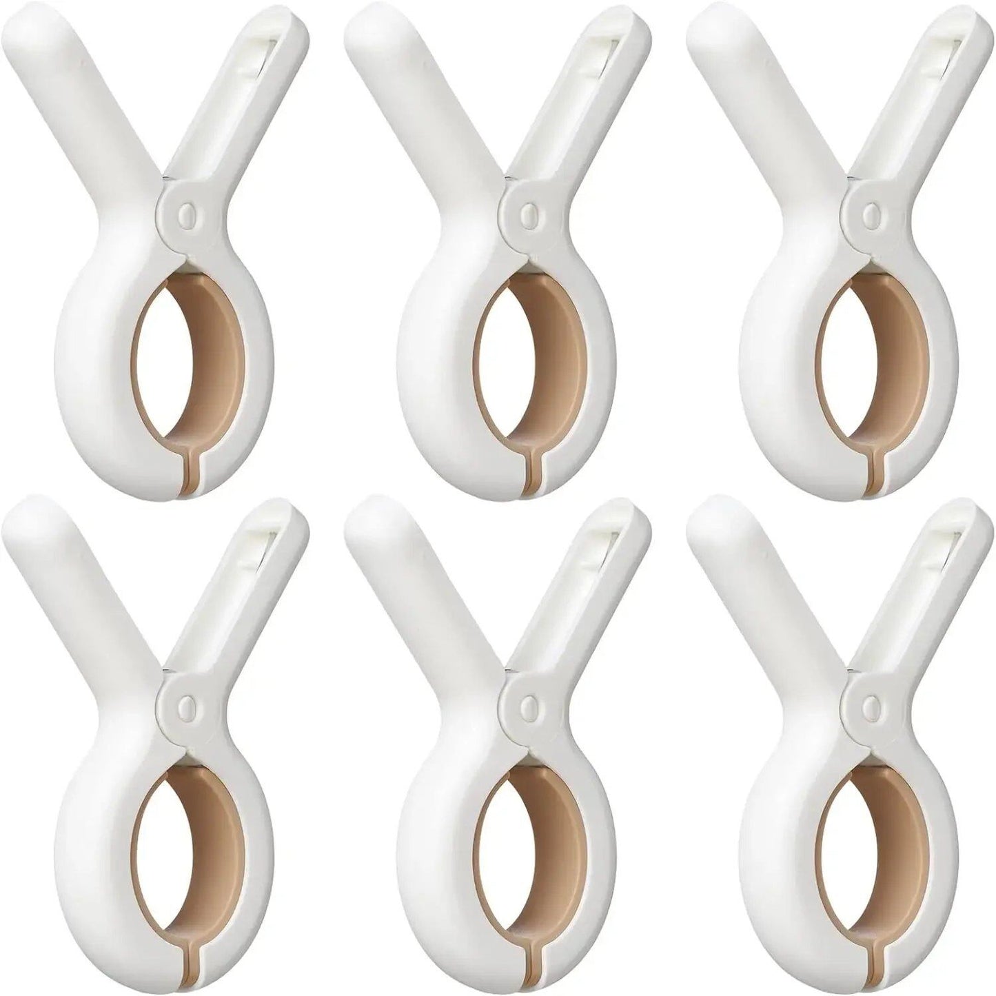 Pack of 1, 6, or 12 Plastic Clothespins with a Strong, Rust-Resistant Spring, Durable Beach Towel Clips for Holding Towels, Imported