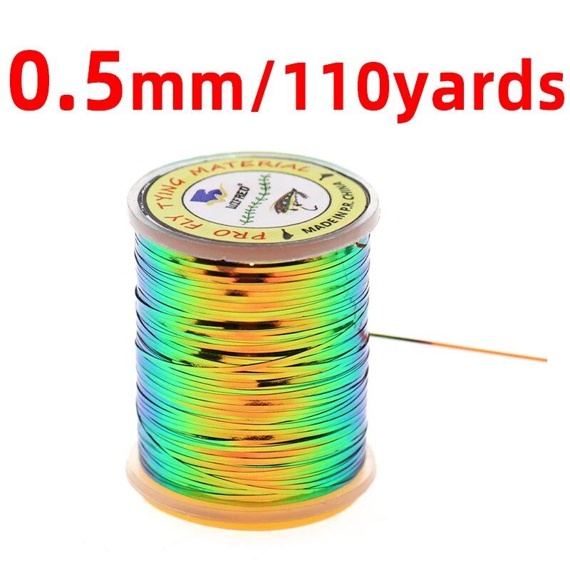 0.5mm, 1mm, 2mm Peacock Green/Orange Metallic Mylar Film, Two-Tone Flat Tinsel, for Fly Tying, Nymph, Midge, and Wet Fly Bodies. Color: ; Ships from: Parallel Import