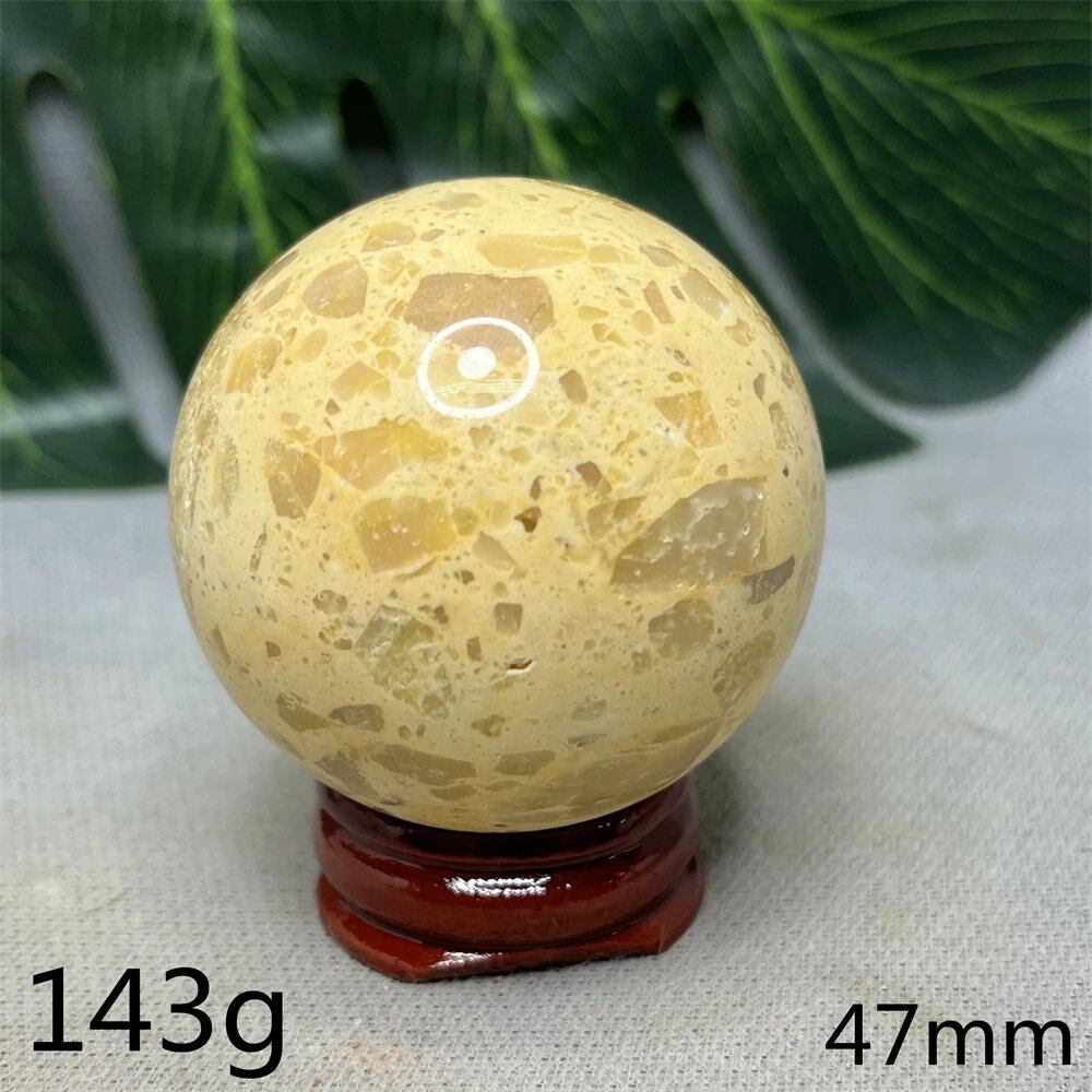 Hand-Polished Australian Gold Opal Ball, Ideal for Home Decor, Room Decoration, Holiday Gifts, Spiritual Stones, Healing, Witchcraft, Altars, and Prayer (Imported)
