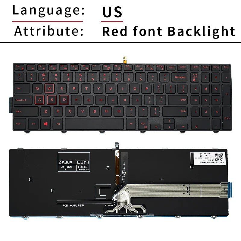 100%新品 純正 米国英語版 Dell Inspiron 15 17 5577 5576 3541 3542 3543 5547 5548 5542 7557 7559 用 キーボードバックライト 0V9F14 並行輸入品