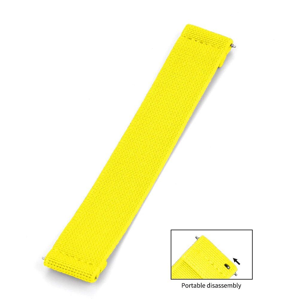 13cm Pale Blue Premium Grade Hook and Loop Adhesive Watch Band, 18/19/20/21/22mm Nylon Replacement Watch Strap, Band Color: mm, Parallel Import