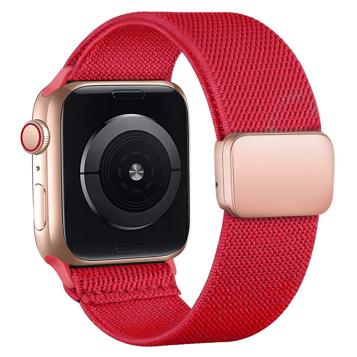 Magnetic Loop Band for Apple Watch, 40mm, 44mm, 45mm, 49mm, 41mm, 38mm, Compatible with iWatch Ultra 2 Series 9/8/7/3/SE, Nylon Bracelet with Scrunch, Band Color: Parallel Import