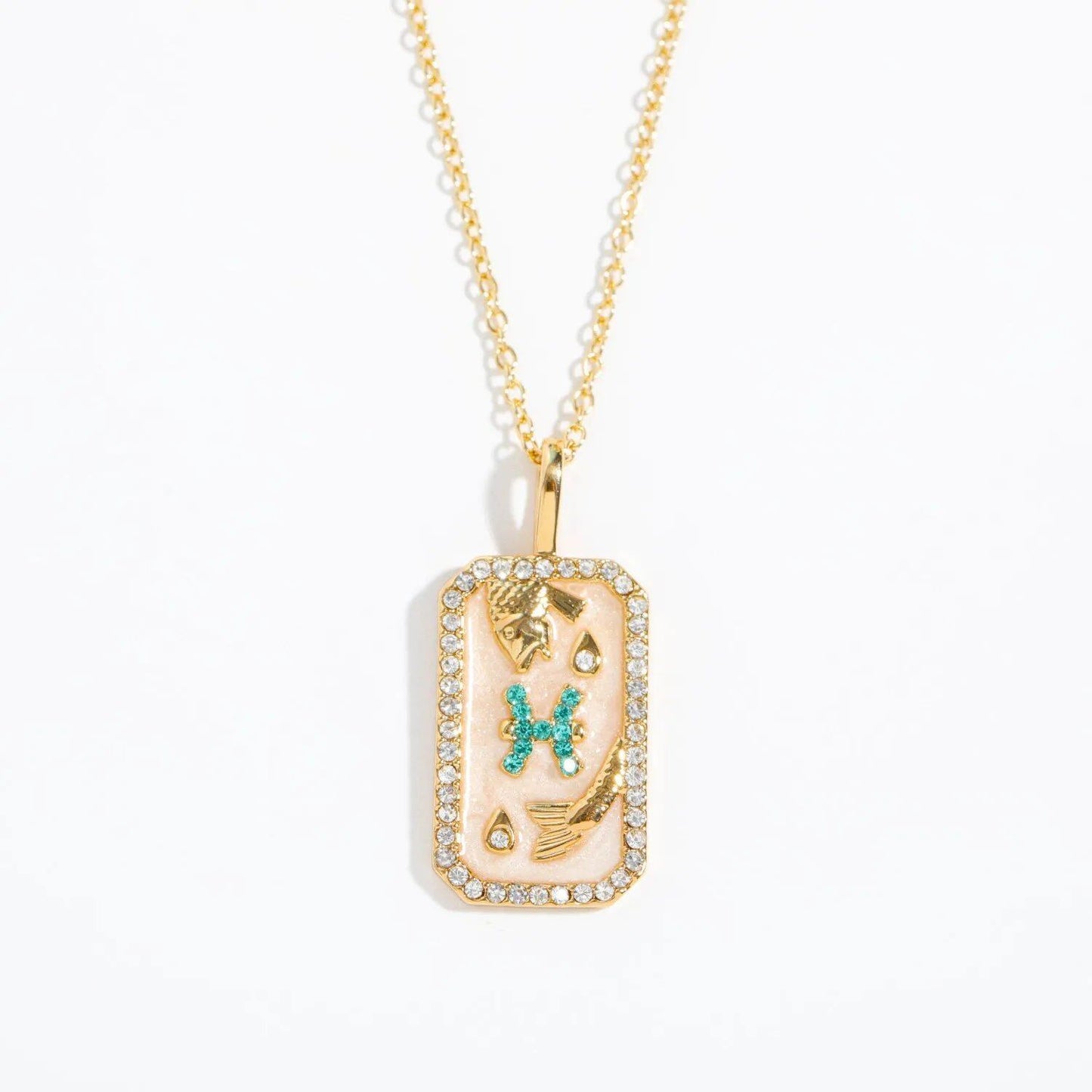 Vintage 12 Zodiac Signs Necklace for Women and Girls - Colorful Zircon Zodiac and Birthstone Necklace, Wedding Jewelry, Gift. Metal Color: ; Ships from: Parallel Import