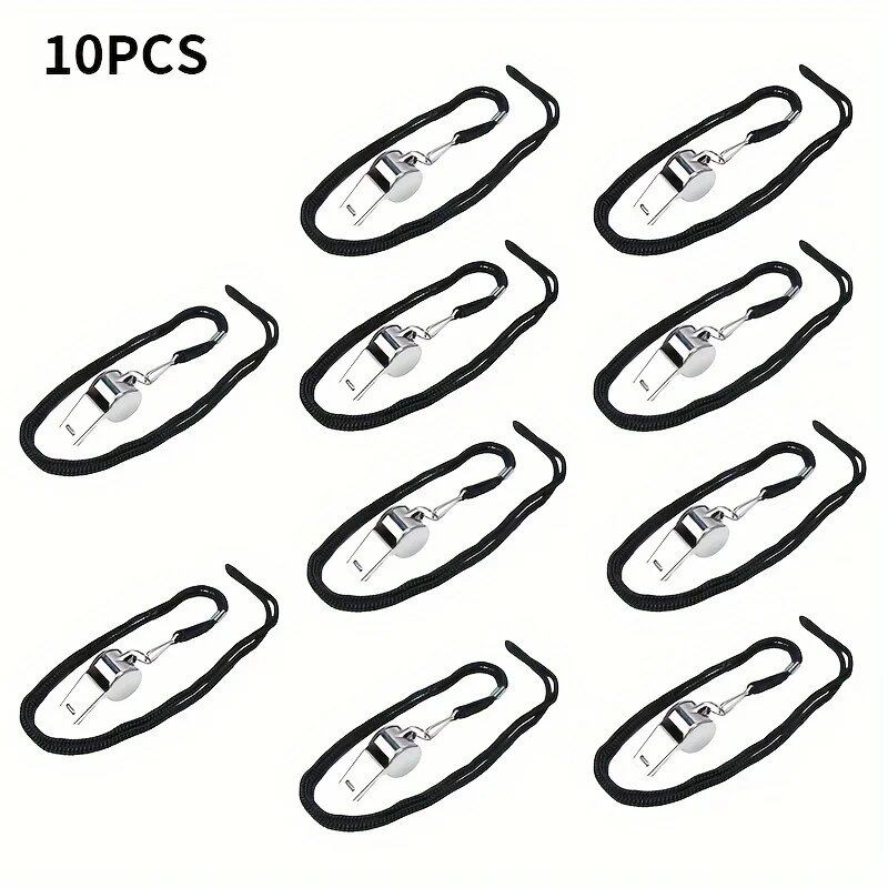 Set of 10 Stainless Steel Metal Whistles for Professional Soccer and Basketball Referee Training, Color: 1, Parallel Import
