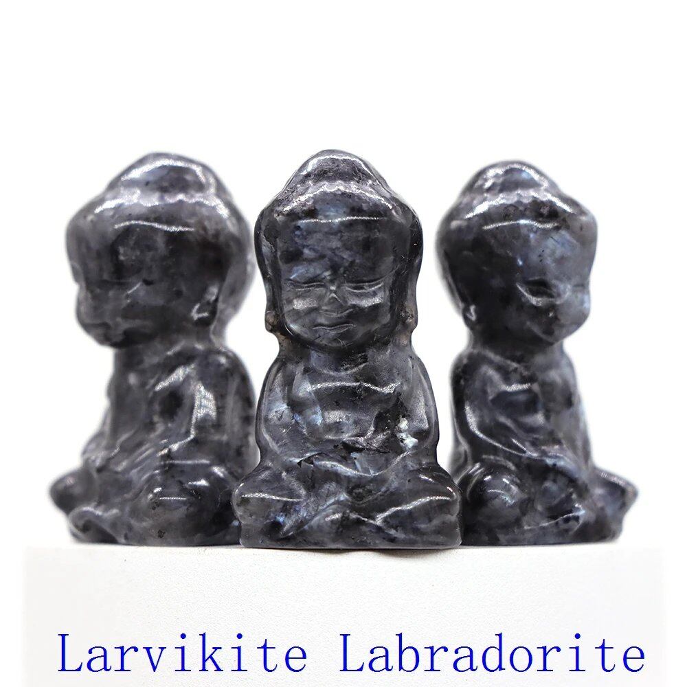 1.2-inch Mini Buddha Statue, Natural Stone Carving, Healing Crystal, Power Stone, Spiritual Craft, Good Luck, Furniture, Interior Accessories, Home Decor, Bulk Sale, Wholesale Size: 1 Piece; Parallel Import