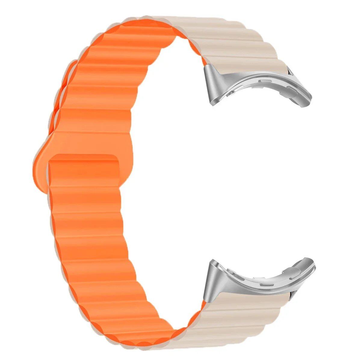 Replacement Magnetic Loop Strap for Google Pixel Watch 1/2, Silicone Sport Band, Band Color: Black, Band Width: Parallel Import