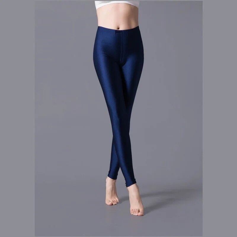 High-elastic skinny leggings, pencil pants, slimming, plus-size trousers, shiny yoga pants for women, sexy, skin-friendly, tight leggings, size: parallel import