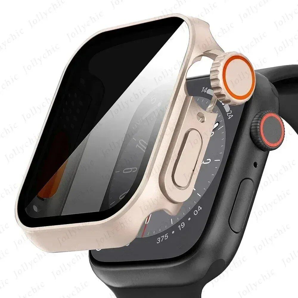 アップルウォッチ ケース Apple Watch Series 9/8/7/6/5/4 SE 44mm 45mm 41mm 40mm対応 ウルトラプライバシー強化ガラス画面保護ケース 並行輸入品