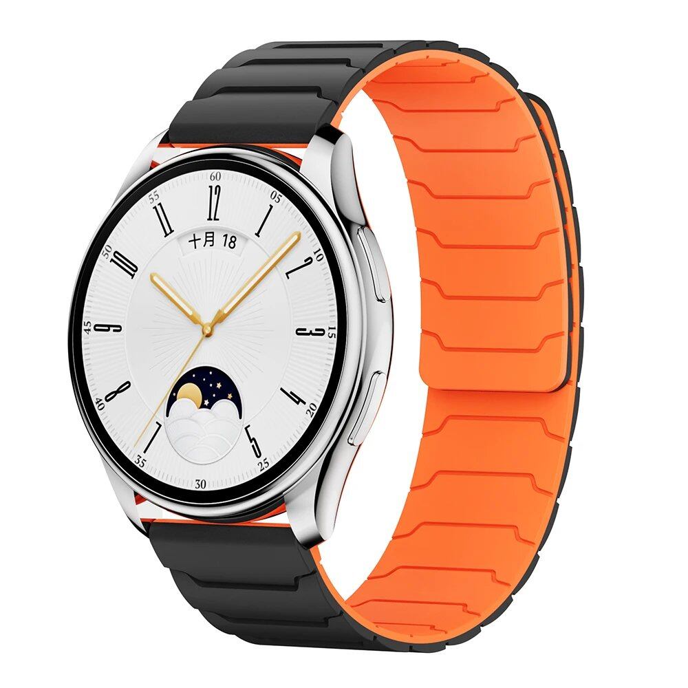 Compatible with Samsung Galaxy Watch 7/6/5/4/3 and Huawei Watch GT5/4/3 Pro (46mm), 22mm/20mm Magnetic Silicone Band, Ultimate Comfort, Band Color: mm, Parallel Import