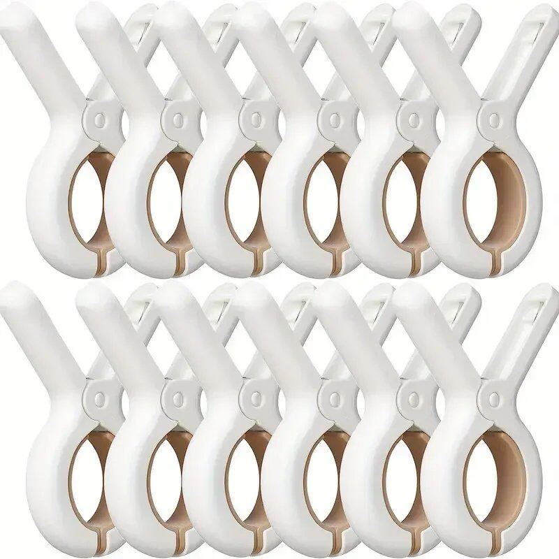 Pack of 1, 6, or 12 Plastic Clothespins with a Strong, Rust-Resistant Spring, Durable Beach Towel Clips for Holding Towels, Imported