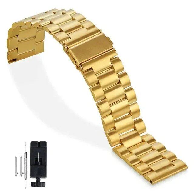 24mm Metal Strap for Suunto 9 / 7 Baro / D5 / Spartan Sport Wrist HR / Baro Smartwatch - Stainless Steel Bracelet Band, Band Color: Parallel Import