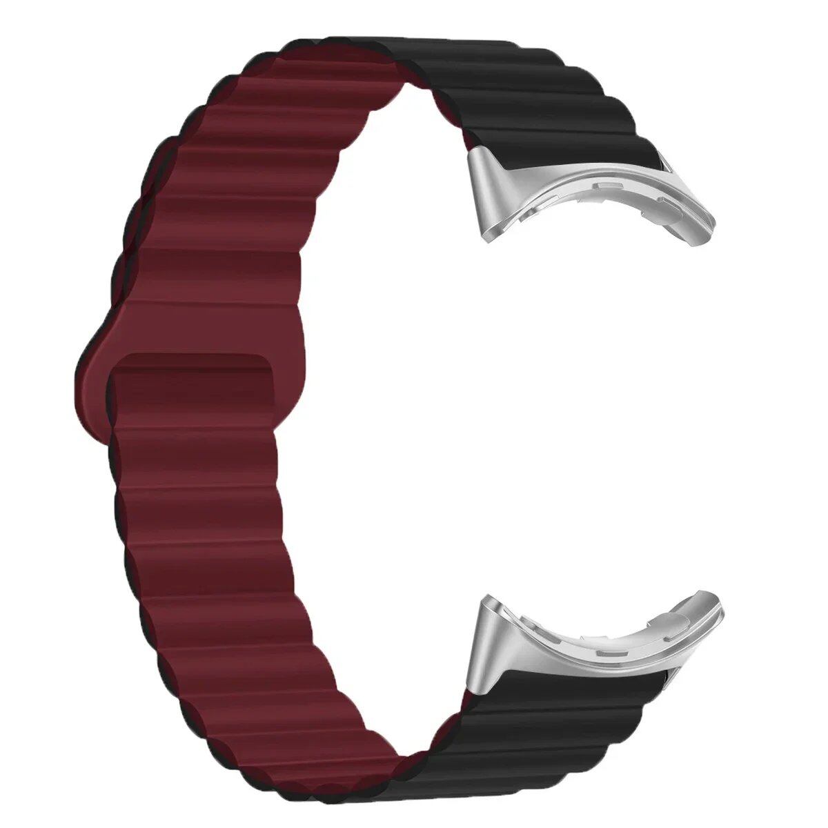 Replacement Magnetic Loop Strap for Google Pixel Watch 1/2, Silicone Sport Band, Band Color: Black, Band Width: Parallel Import