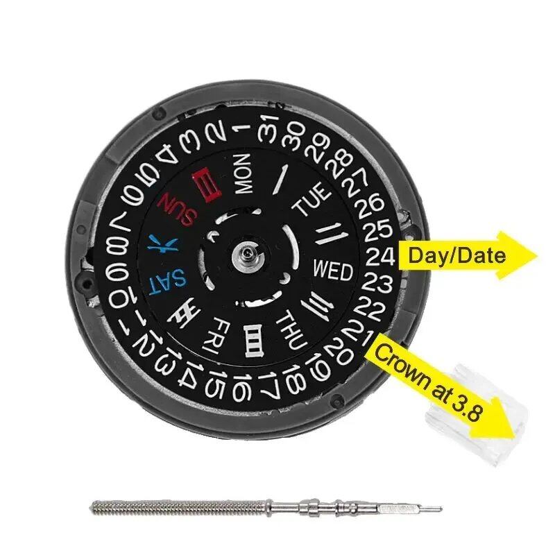 Original NH36 Movement, Crown at 3 3.8 NH36A, Date, Day, Week, Automatic, Compatible with S Watch SKX007, Color: Parallel Import