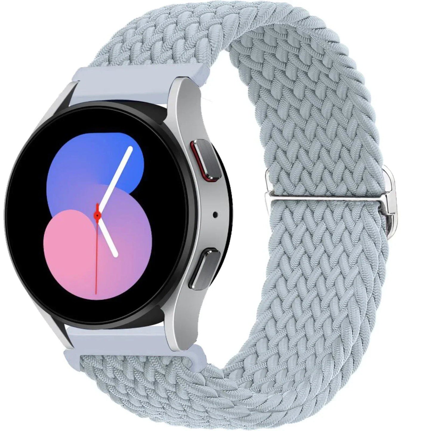 Compatible with Samsung Galaxy Watch 7, 6, 5, and 4 (40mm, 44mm, 6 Classic, 43/47mm), 20mm and 22mm nylon straps. Compatible with Huawei Watch 3 and 4 Pro, Solo Loop woven bands. Band Color: mm; Ships from: Parallel Import.