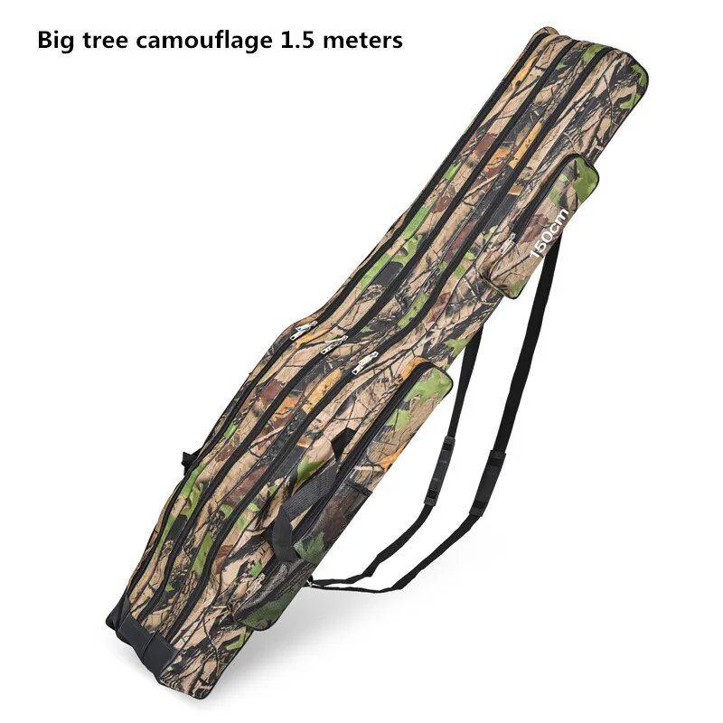 1.2m/1.5m 3-Tier Foldable Large Capacity Sea Fishing Bag with Double Shoulder Rod Case and Outdoor Storage Tool Kit (Parallel Import)
