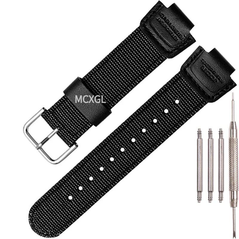 16mm Nylon Leather Strap for Casio DW5600, GA110, GA2100, AWG-M100, and GA-700. Men's Outdoor Sports Watch Band. Band Color: 16mm; Band Width: 16mm; Ships from: Parallel Import