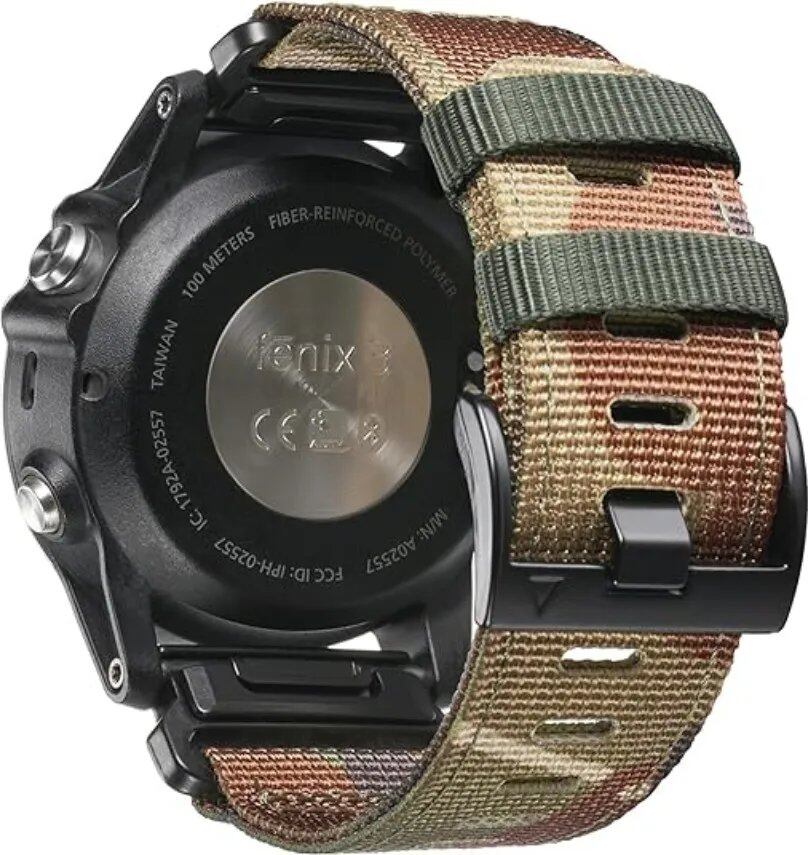 Garmin Fenix 7/7X/6X Pro/Epix Pro Gen 2(51mm・47mm)/Fenix 6/5 Plus/5X Plus用 クイックフィット 22mm・26mm ナイロン ストラップ ブレイデッド ウォッチバンド バンドカラー:mm 並行輸入品