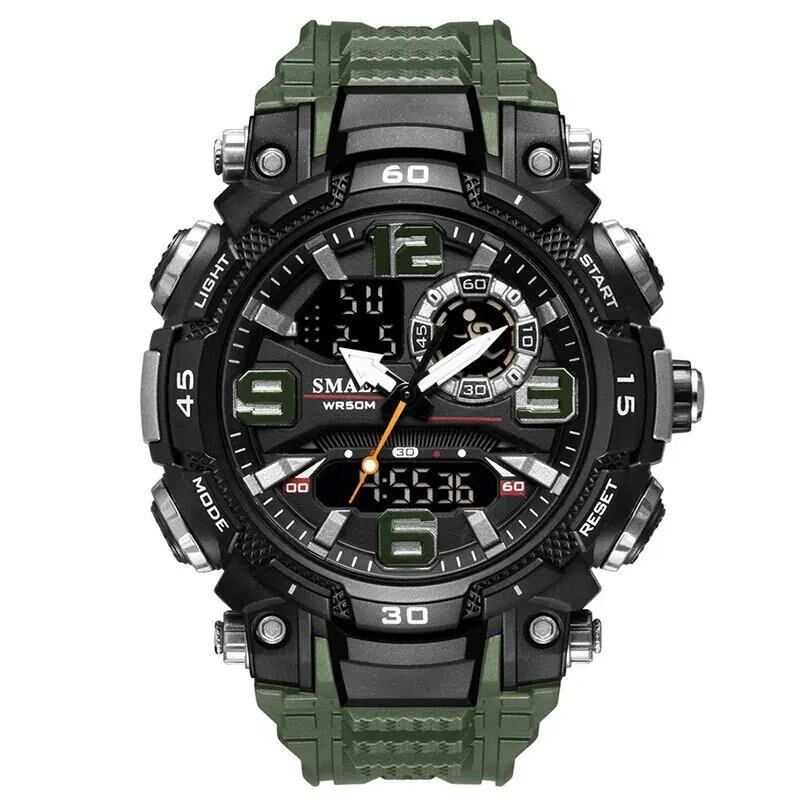 SMAEL Men's Quartz Watch, Waterproof Stopwatch, LED Digital Watch, 1921, Sports Watch, Relogio Masculino, Color: Parallel Import