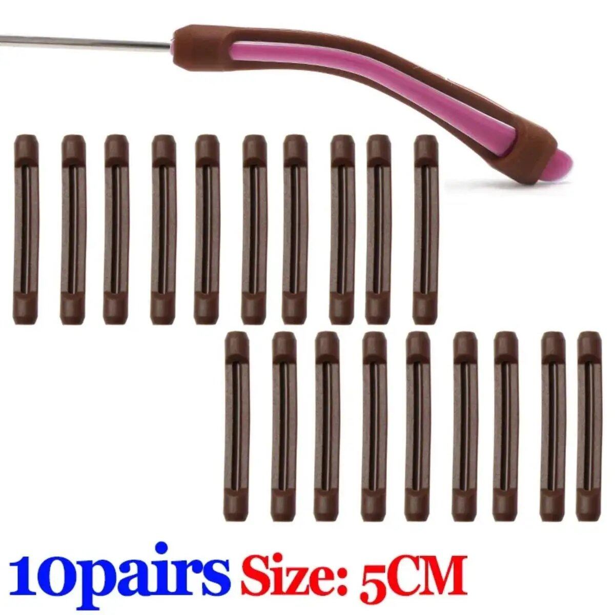 10/20-Piece Set of Anti-Slip Silicone Eyeglass Sleeves, Frame Legs, Drag, Ear Hooks, Brackets, Drop Prevention, Convenient Eyeglass Accessories, Parallel Import