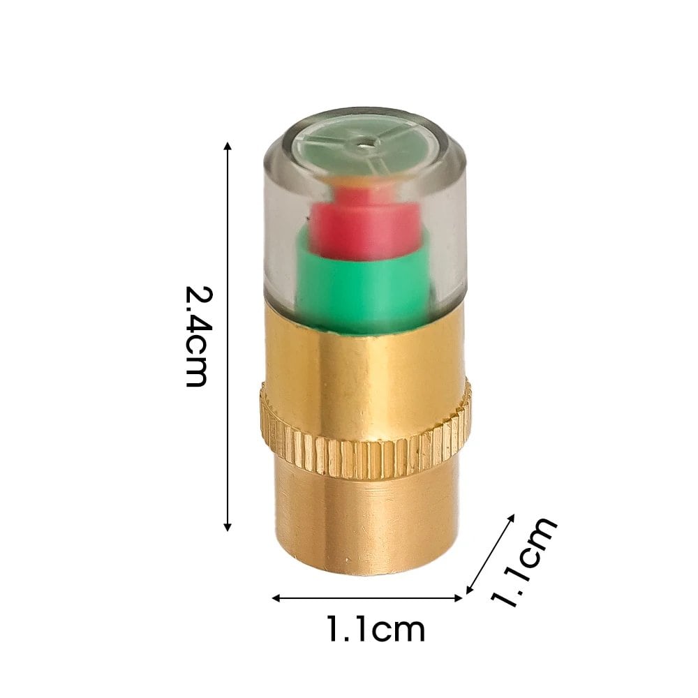 1/4/8-Piece Car Tire Pressure Indicator, Tire Pressure Gauge, Alarm Monitoring, Valve Cap Sensor, External Valve Detection, Color: Parallel Import