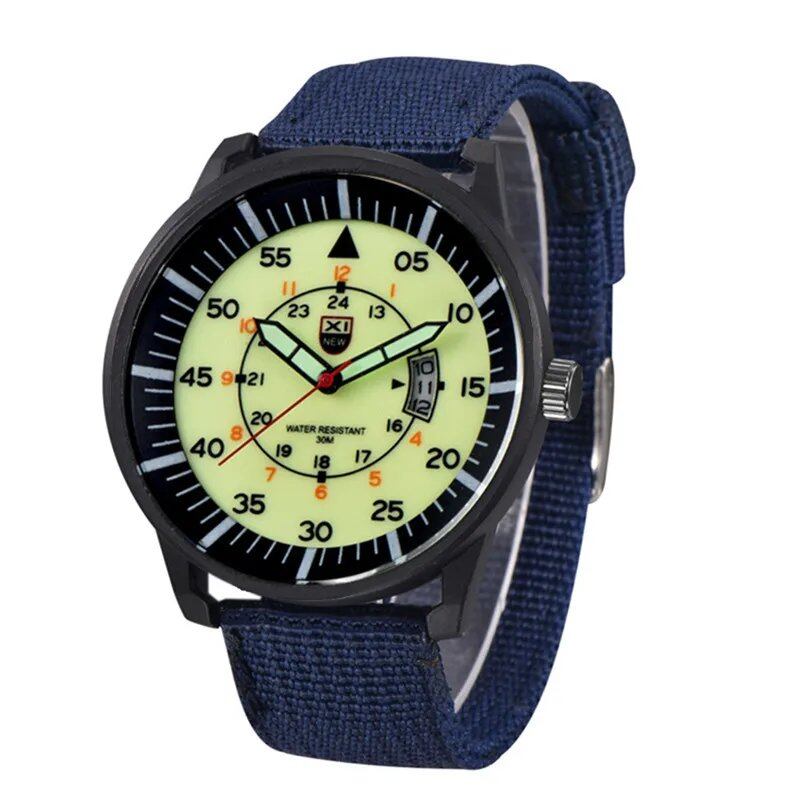 XINEW Men's Watch, 2024 New Arrival, Nylon Band, Simple Sport Quartz Movement, Date Function, Fashion Gift for Men; Customizable: Yes; Ships from: Parallel Import