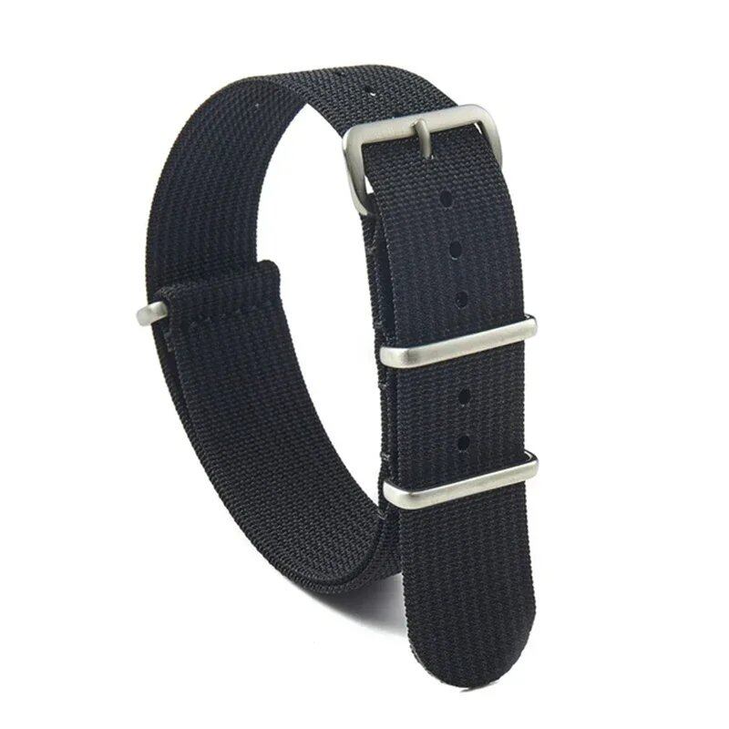 Military Style Nylon Universal Striped Replacement Watch Strap for 20mm and 22mm Watches, Army Sport Nylon Braided Belt, Band Color: mm, Parallel Import