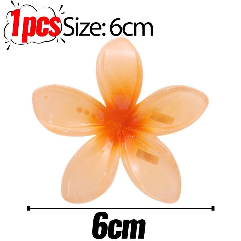1/6 Hawaiian Gradient Flower Hair Clips for Women, Small, Stylish Head Accessories, Hairpins, Crab Barrettes, Parallel Import