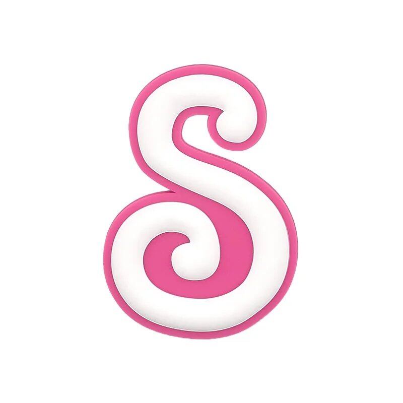 1/26 Scale PVC Pink Greek Alphabet A-Z Charm for Beach Bags, Women's Handbags, and Travel Bags (Pinky Girls) - Parallel Import