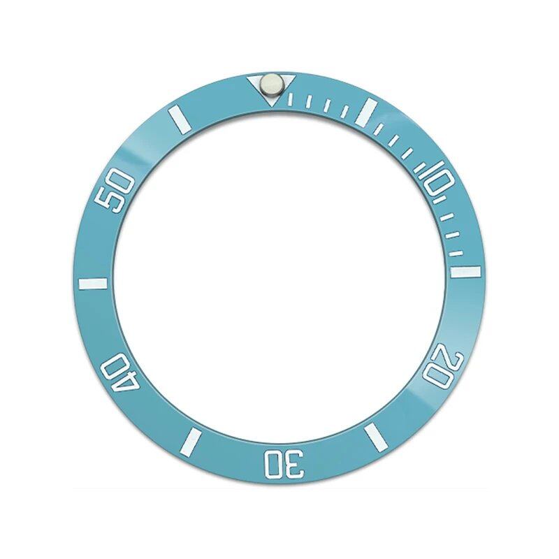 38mm x 30.6mm Curved Blue Ceramic Bezel Insert for SKX007/SKX009/SRPD/GMT Compatible Men's Watches with NH35/NH36 Movements, Color: 0, Parallel Import