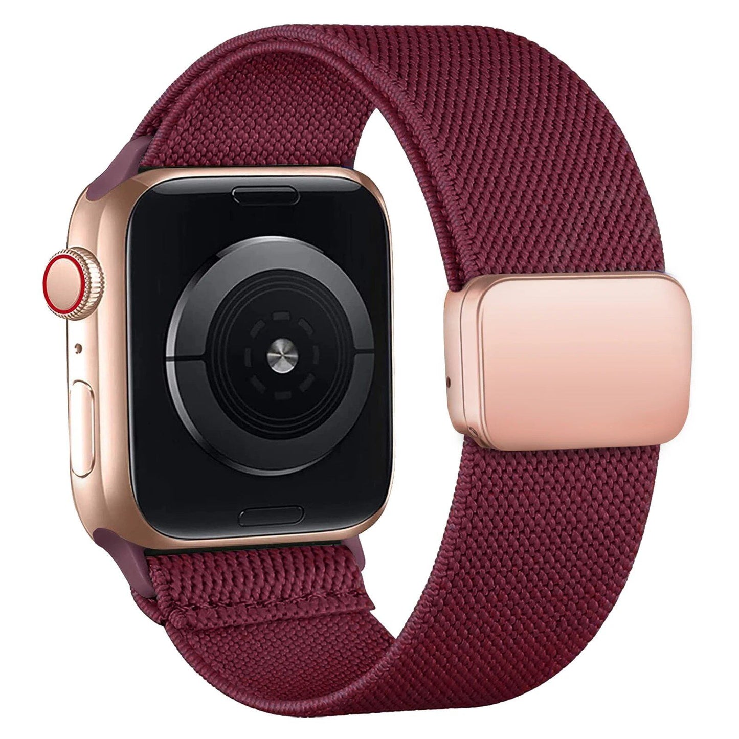 Magnetic Loop Band for Apple Watch, 40mm, 44mm, 45mm, 49mm, 41mm, 38mm, Compatible with iWatch Ultra 2 Series 9/8/7/3/SE, Nylon Bracelet with Scrunch, Band Color: Parallel Import