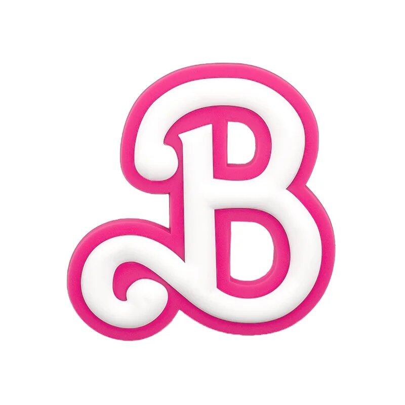 1/26 Scale PVC Pink Greek Alphabet A-Z Charm for Beach Bags, Women's Handbags, and Travel Bags (Pinky Girls) - Parallel Import