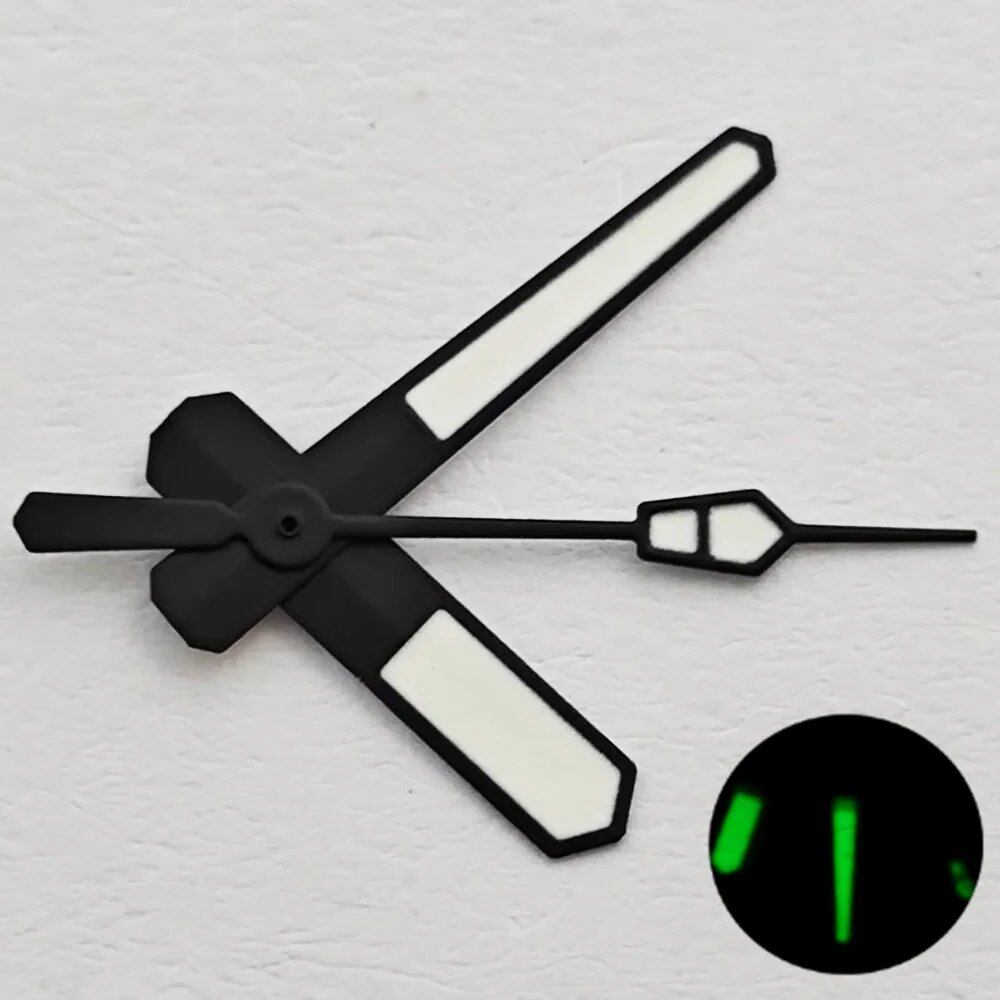 Riccias NH35 Watch Hands, Silver, Black, Gold, Rose Gold, Green Luminous, Compatible with NH35 and NH36 Movements, Parallel Import