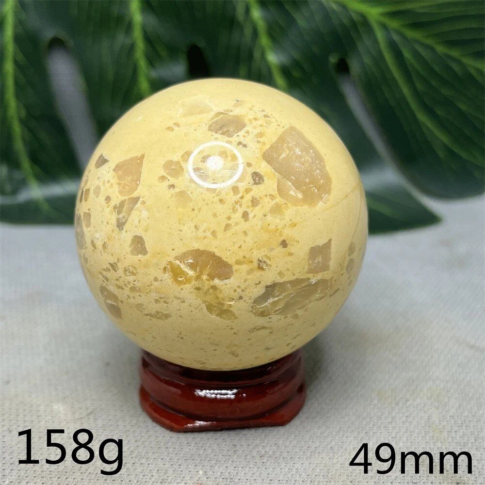 Hand-Polished Australian Gold Opal Ball, Ideal for Home Decor, Room Decoration, Holiday Gifts, Spiritual Stones, Healing, Witchcraft, Altars, and Prayer (Imported)