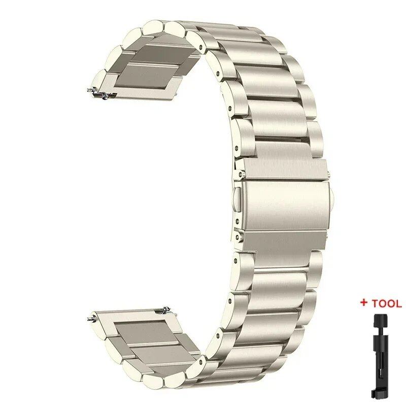 22mm Stainless Steel Strap for Redmi Watch 3 Active - Replacement Metal Bracelet for Xiaomi Redmi 3 Active, Band Color: e, Band Width: Parallel Import