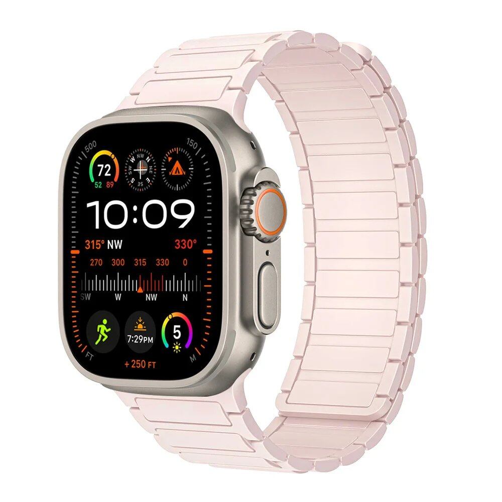 Apple Watch Ultra 2 用 マグネットストラップ - 49mm/44mm/45mm/38mm/42mm/41mm/40mm対応 シリコンブレスレット iWatch Series 9/8/7/6/5/SE バンド バンドカラー:mm;発送元: 並行輸入品