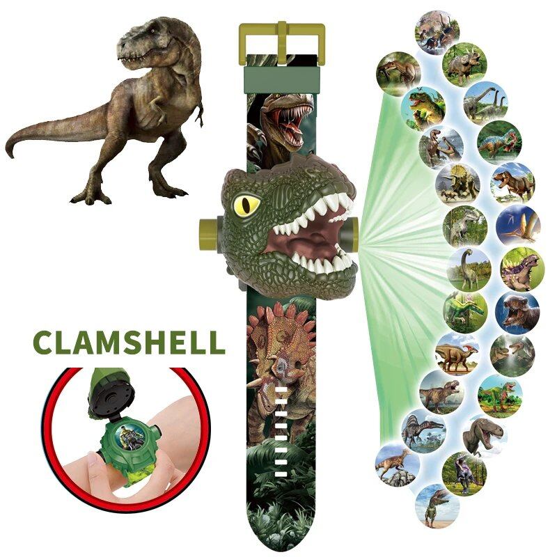 Kids' Dinosaur Watch with 24 Projection Patterns, Tyrannosaurus Projection Cartoon Clock, Kids' Christmas Gift, Color: 3, Parallel Import